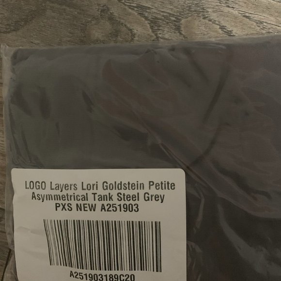 NWT LOGO LAYERS ASYMMETRICAL STEEL GREY TANK PXS - Picture 6 of 6